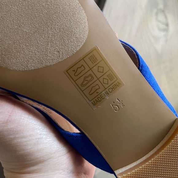 Journee Collection Giada Womens Round Mules Suedette Royal Blue‎ Size 5.5 - Picture 7 of 7